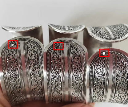 Pahar Cuff Tibetan-Style Silver Bangles