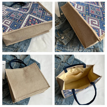 Pahar Bazaar Woven Jute Tote