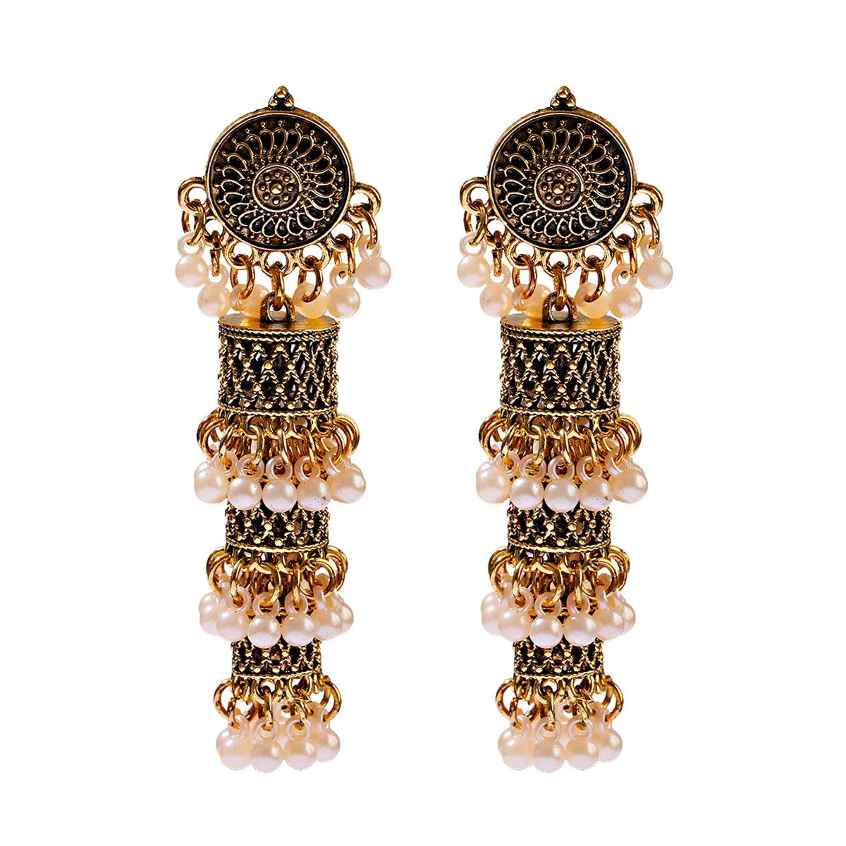 Aadrika - Oxidized Jhumka Earring Set