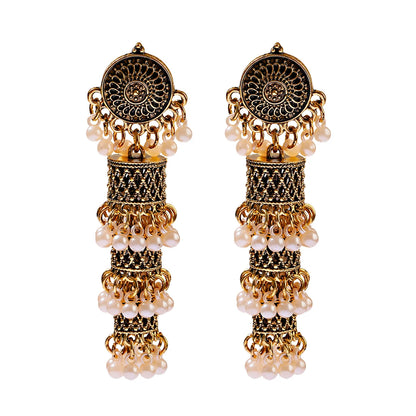 Aadrika - Oxidized Jhumka Earring Set
