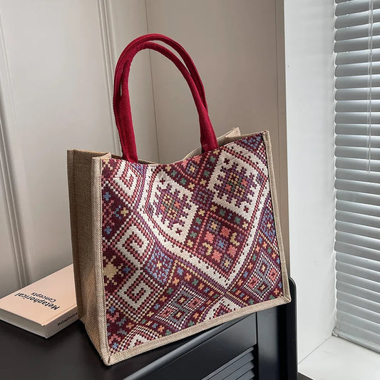 Pahar Bazaar Woven Jute Tote