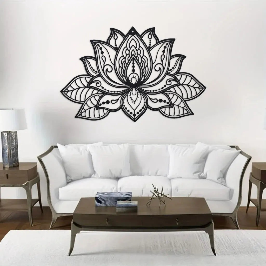Sukoon Lotus Metal Mandala Wall Art