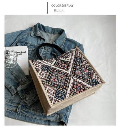 Pahar Bazaar Woven Jute Tote