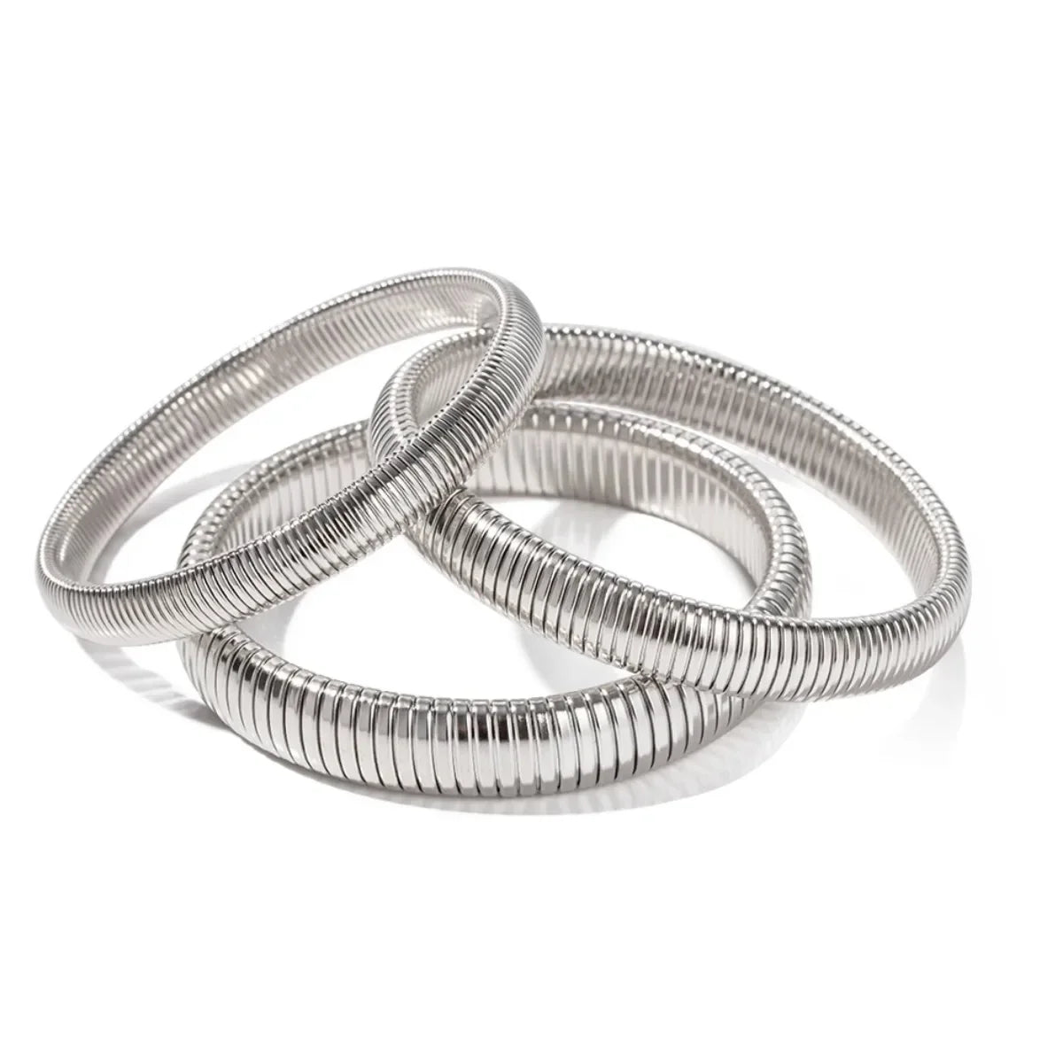 Ridged Snake Chain Bangles