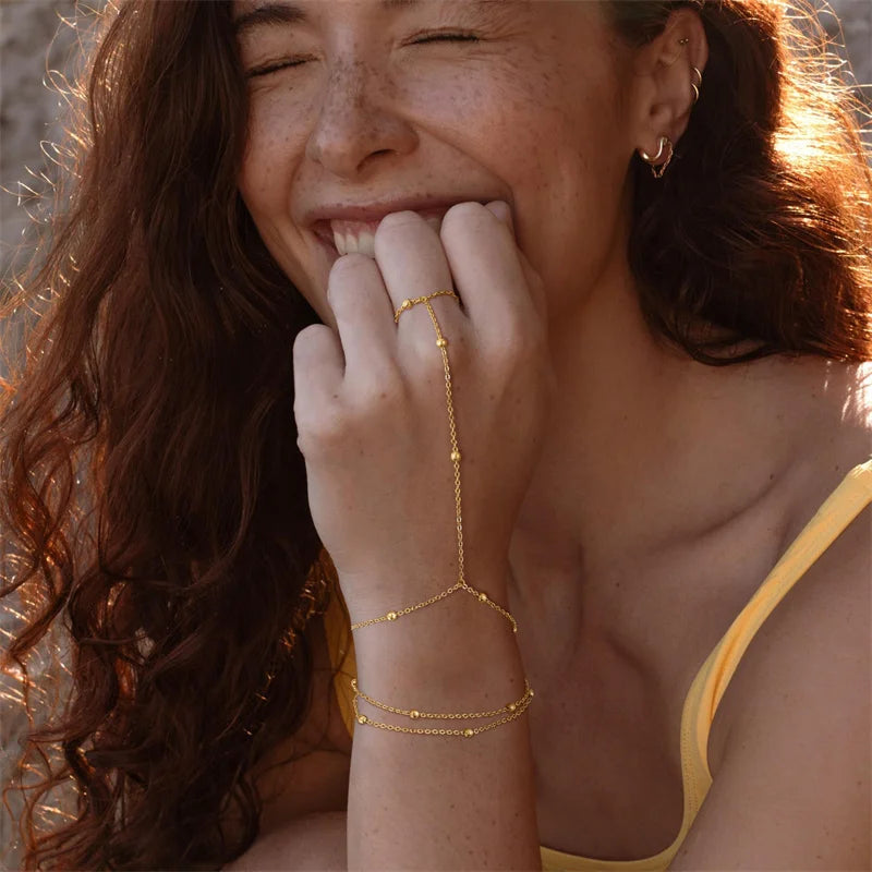 Nazuk Noor Hand Chain Ring