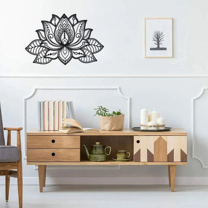Sukoon Lotus Metal Mandala Wall Art