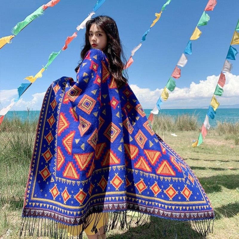 Bhutanese Style Women's Shawl