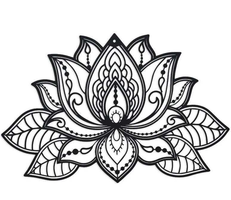 Sukoon Lotus Metal Mandala Wall Art