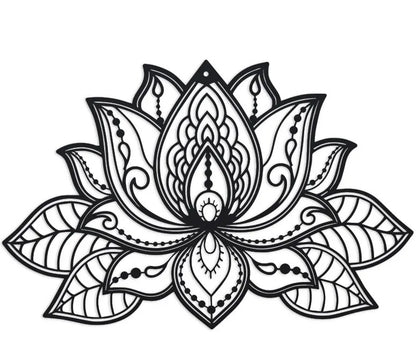 Sukoon Lotus Metal Mandala Wall Art