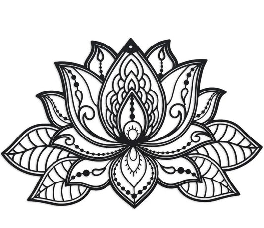 Sukoon Lotus Metal Mandala Wall Art