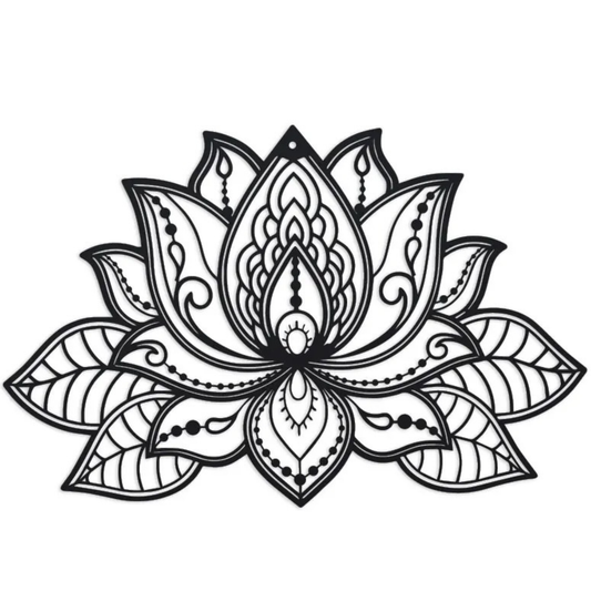Sukoon Lotus Metal Mandala Wall Art